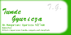 tunde gyuricza business card